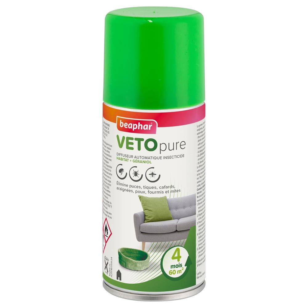 VETOpure, diffuseur automatique insecticide habitation + Géraniol 150ml